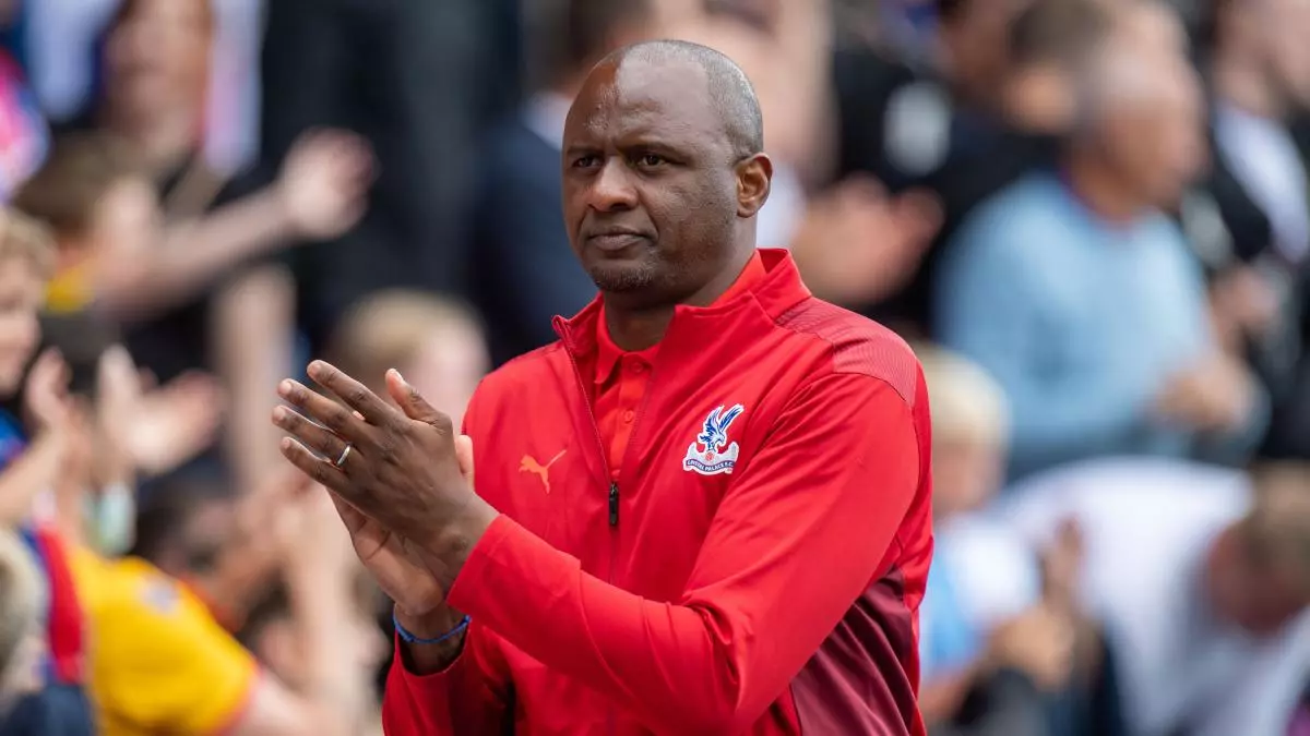 Patrick Vieira believes Premier League table 'does not reflect' the way Crystal Palace perform